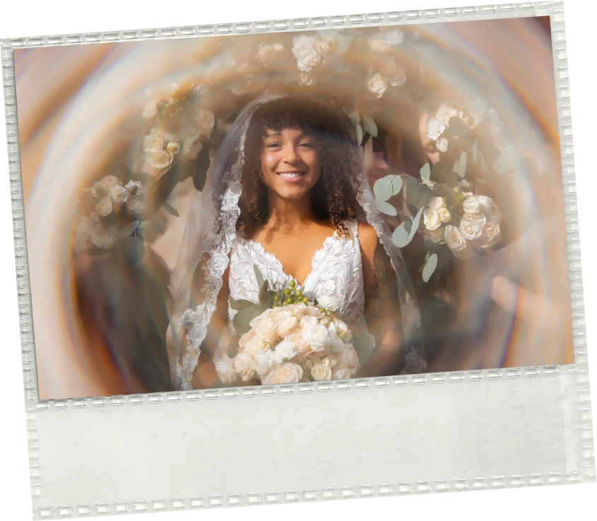 Bride with bouquet — planning session