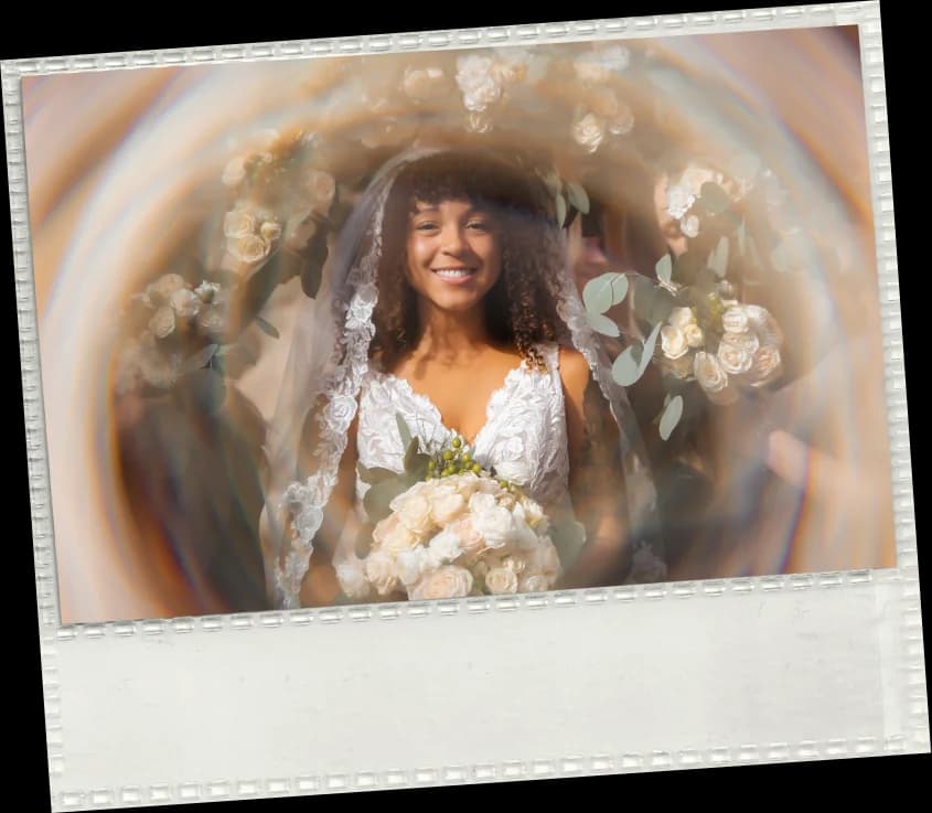 Bride with bouquet — planning session