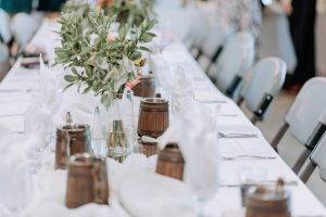 wedding table with decorations